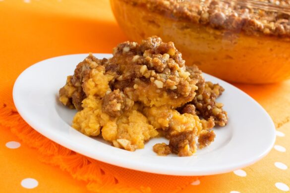 Baked Sweet Potato and Apple Pudding