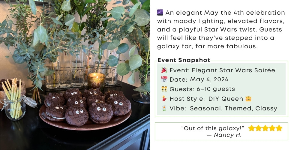 Elegant Star Wards Soiree Party Plan